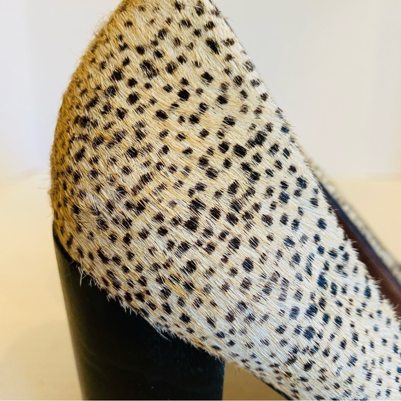 JUICY COUTURE ROSA Dalmation Pony Hair Heels Pumps 8.5 M - Picture 9 of 14
